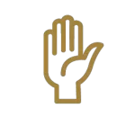 Right-to-participate hand up icon