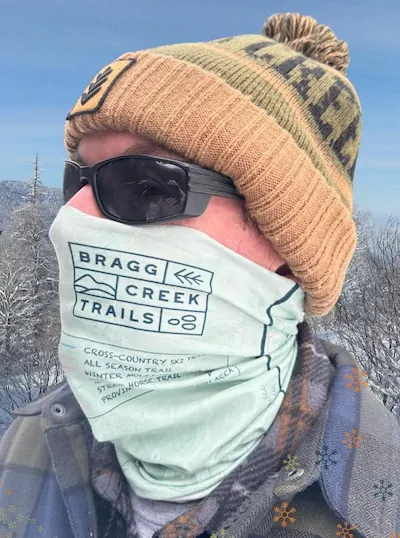 green buff person wearing a green buff