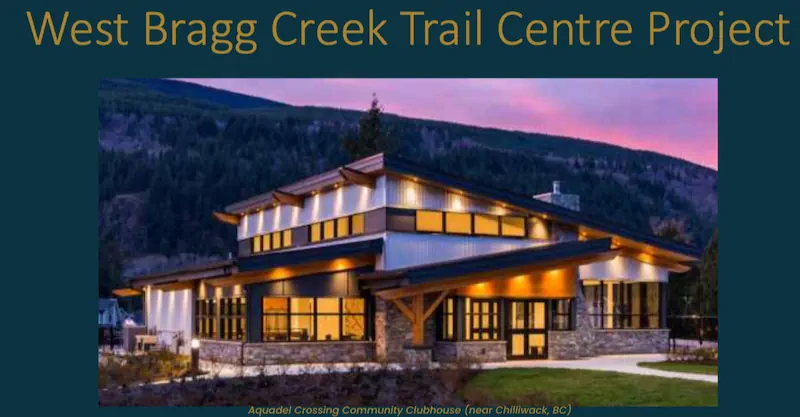 West Bragg Creek Trails Centre Project (picture of Aquadel Crossing Community Clubhouse near Chilliwack BC)