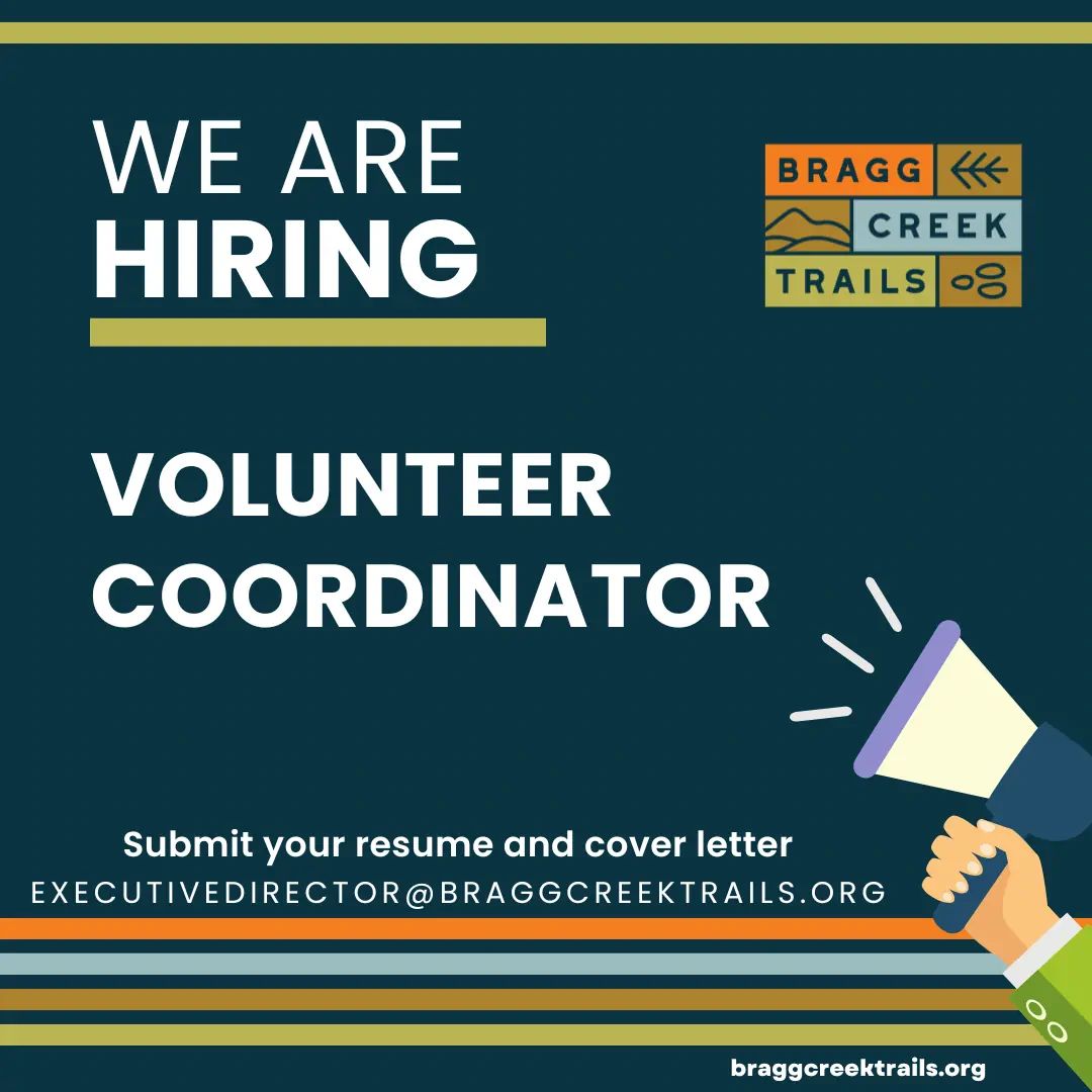 We Are Hiring a Volunteer Coordinator. Submit your resume and cover letter to executivedirector@braggcreektrails.org