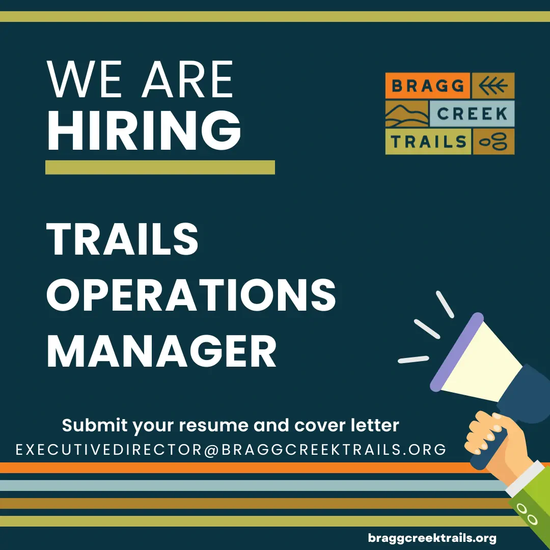 We Are Hiring a Trails Operations Manager. Submit your resume and cover letter to executivedirector@braggcreektrails.org